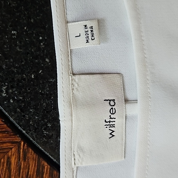 Wilfred Aritzia Cream Lace-Up Corset Blouse Size Large - Picture 8 of 16